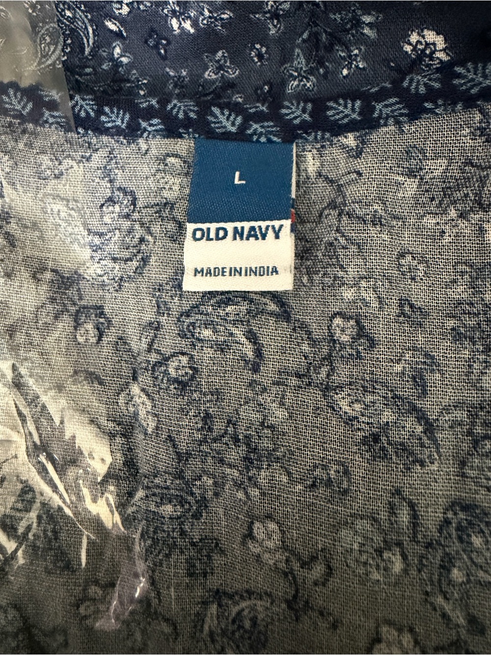 Old Navy Women's Blue Floral Sleeveless Dress LARGE, Smocked, Midi Dress - Picture 6 of 6